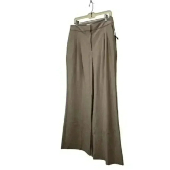 NEW House Of Harlow 1960 Tan Wide Leg Trousers‎ Pants Women’ s Sz 12 NWT - Picture 10 of 12